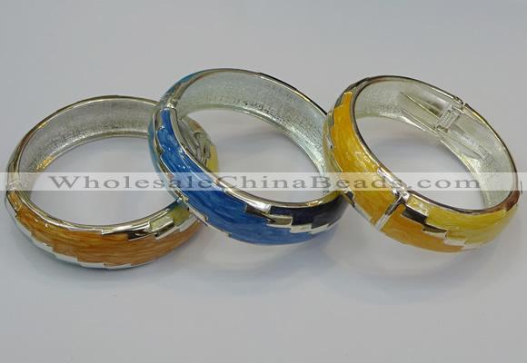 CEB150 19mm width silver plated alloy with enamel bangles wholesale