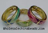 CEB168 20mm width gold plated alloy with enamel bangles wholesale