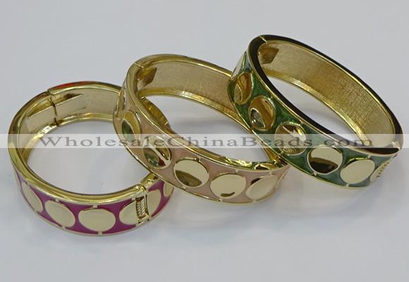 CEB175 18mm width gold plated alloy with enamel bangles wholesale