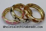 CEB179 17mm width gold plated alloy with enamel bangles wholesale