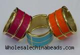 CEB187 38mm width gold plated alloy with enamel bangles wholesale