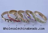 CEB41 5pcs 15mm width gold plated alloy with enamel rhinestone & bangles