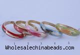 CEB42 5pcs 17mm width gold plated alloy with enamel rhinestone & bangles