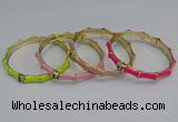 CEB65 6mm width gold plated alloy with enamel bangles wholesale