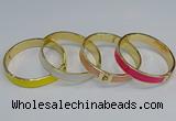 CEB66 9mm width gold plated alloy with enamel bangles wholesale