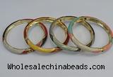 CEB68 6mm width gold plated alloy with enamel bangles wholesale