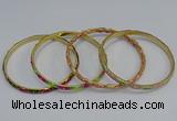 CEB76 5mm width gold plated alloy with enamel bangles wholesale