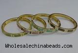 CEB84 8mm width gold plated alloy with enamel bangles wholesale