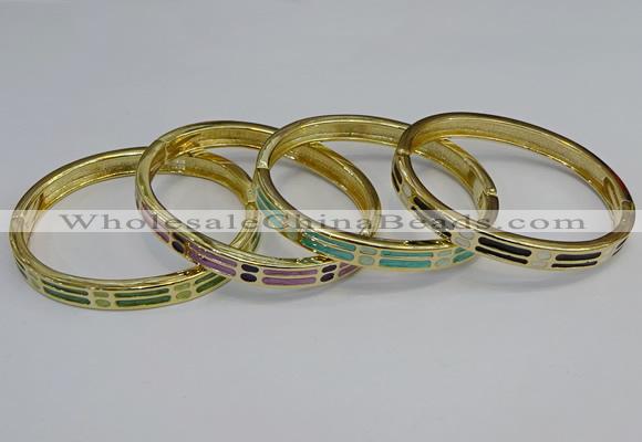 CEB84 8mm width gold plated alloy with enamel bangles wholesale