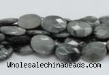 CEE51 15.5 inches 8*12mm faceted oval eagle eye jasper beads