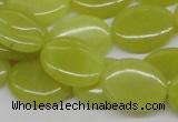 CEJ07 15.5 inches 15*20mm oval lemon jade beads wholesale