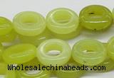 CEJ08 15.5 inches 8*16mm donut lemon jade beads wholesale