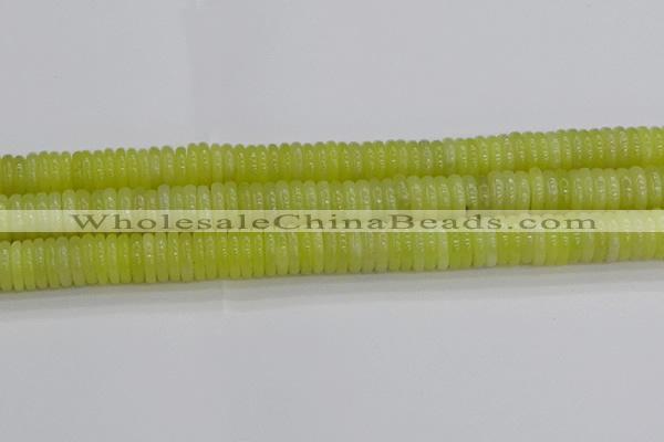 CEJ213 15.5 inches 2*10mm rondelle lemon jade beads wholesale