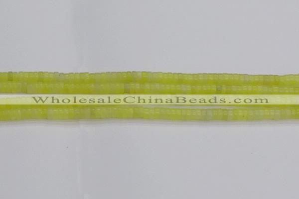 CEJ219 15.5 inches 2*4mm heishi lemon jade beads wholesale