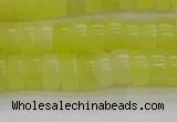 CEJ220 15.5 inches 3*6mm heishi lemon jade beads wholesale