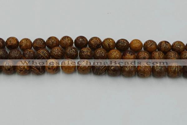 CEJ305 15.5 inches 14mm round elephant skin jasper beads wholesale