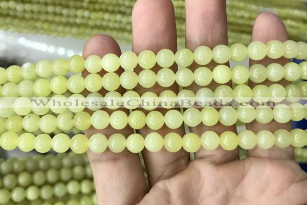 CEJ351 15.5 inches 6mm round lemon jade beads wholesale