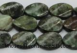 CEM24 15.5 inches 13*18mm twisted oval emerald gemstone beads