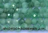 CEM76 15 inches 3mm faceted round emerald beads