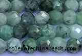 CEM78 15 inches 4mm faceted round emerald beads