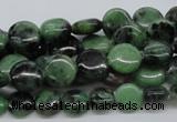 CEP10 15.5 inches 10mm flat round epidote gemstone beads