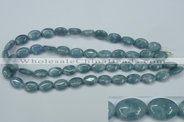 CEQ113 15.5 inches 12*16mm oval blue sponge quartz beads