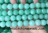 CEQ315 15.5 inches 14mm faceted round green sponge quartz beads