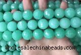 CEQ316 15.5 inches 16mm faceted round green sponge quartz beads