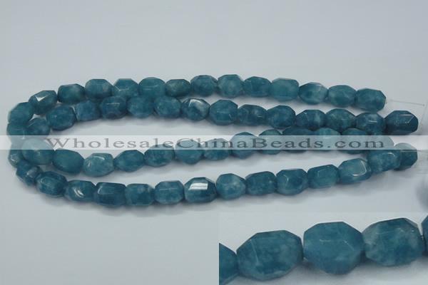 CEQ86 15.5 inches 11*14mm faceted nuggets blue sponge quartz beads