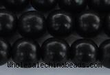 CEY06 15.5 inches 14mm round black ebony wood beads wholesale