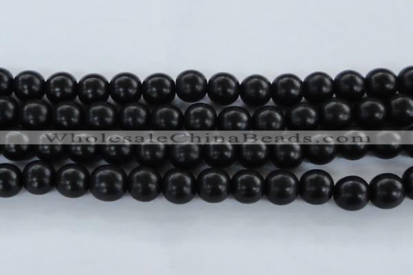 CEY08 15.5 inches 18mm round black ebony wood beads wholesale