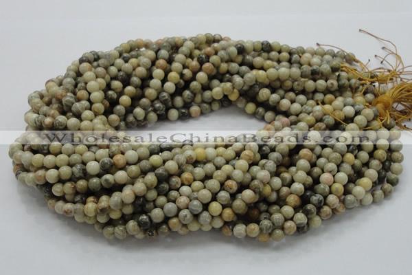 CFA02 15.5 inches 6mm round chrysanthemum agate gemstone beads