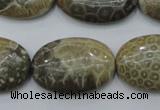 CFA216 15.5 inches 20*30mm oval chrysanthemum agate beads