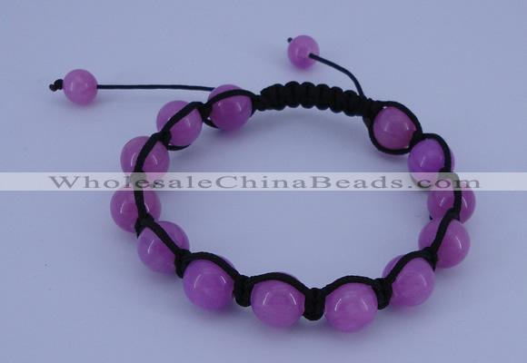 CFB500 10mm round candy jade beads adjustable bracelet wholesale