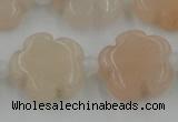 CFG1020 15.5 inches 16mm carved flower pink aventurine beads