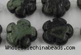 CFG1027 15.5 inches 16mm carved flower kambaba jasper beads