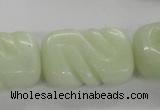 CFG1185 15.5 inches 20*30mm carved rectangle New jade beads