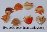 CFG1255 15.5 inches 38*42mm - 42*45mm carved fish agate beads