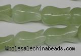 CFG239 15.5 inches 12*20mm carved flower New jade gemstone beads