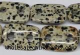 CFG329 15.5 inches 18*25mm carved rectangle dalmation jasper beads