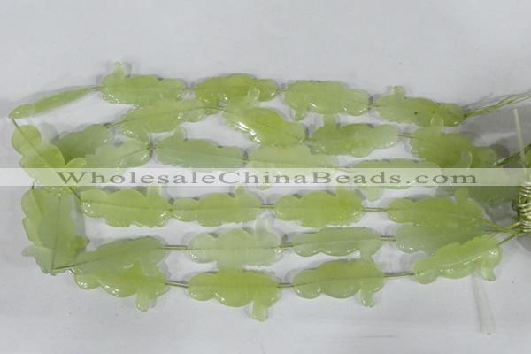 CFG514 15.5 inches 18*34mm carved animal New jade beads