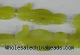 CFG515 15.5 inches 18*34mm carved animal Korean jade beads