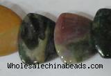 CFG540 15.5 inches 25*25mm carved triangle Indian agate beads