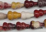 CFG62 15.5 inches 10*16mm carved calabash mookaite gemstone beads