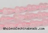 CFG63 15.5 inches 8*13mm carved calabash rose quartz beads