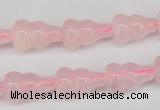 CFG64 15.5 inches 10*16mm carved calabash rose quartz beads