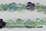 CFG73 15.5 inches 11*11mm carved flower fluorite gemstone beads