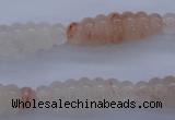 CFG752 15.5 inches 10*30mm carved rice natural pink quartz beads