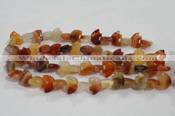 CFG790 12.5 inches 14*18mm carved animal red agate gemstone beads