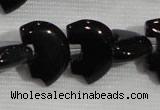 CFG791 12.5 inches 14*18mm carved animal black agate gemstone beads